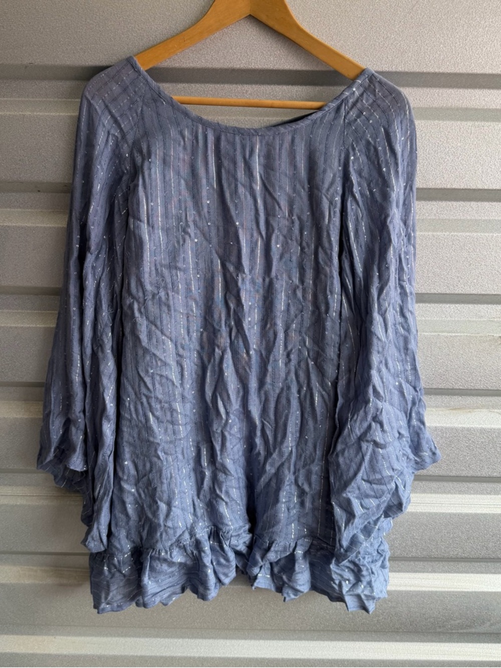 Sundress Indiana Basic Dress in Roma Powder Blue & White